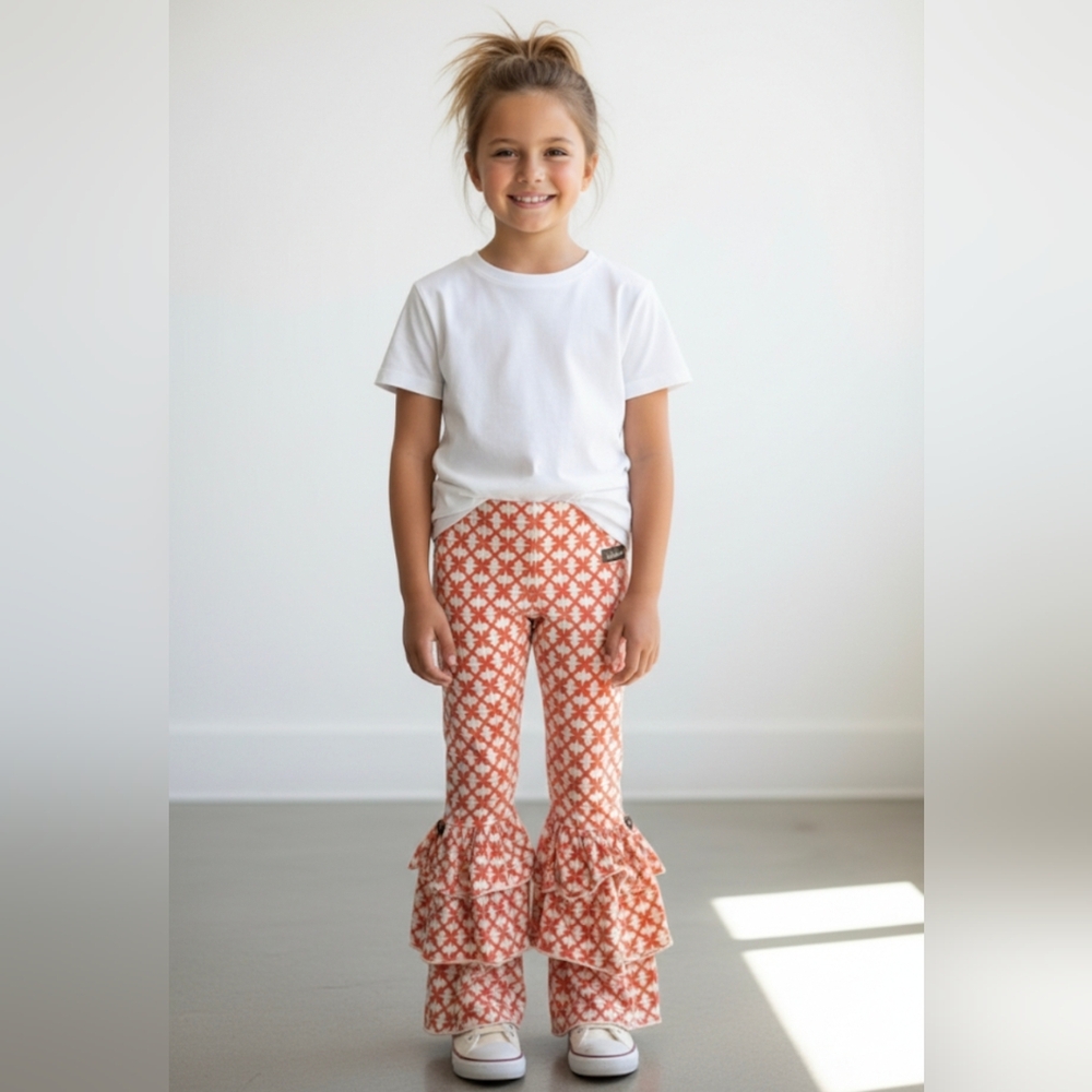 Matilda Jane Orange Patterned Ruffle Bottoms